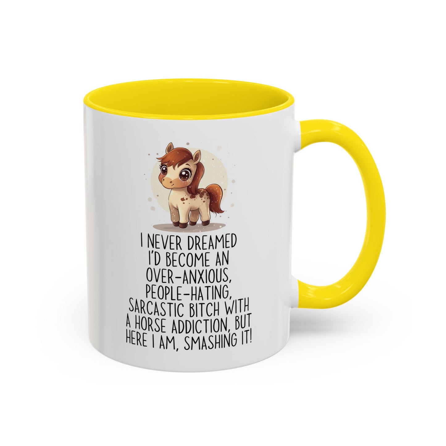 Funny Horse Girl Mug | Over-Anxious Sarcastic Horse Lover Cup | Custom Made Equestrian Gift