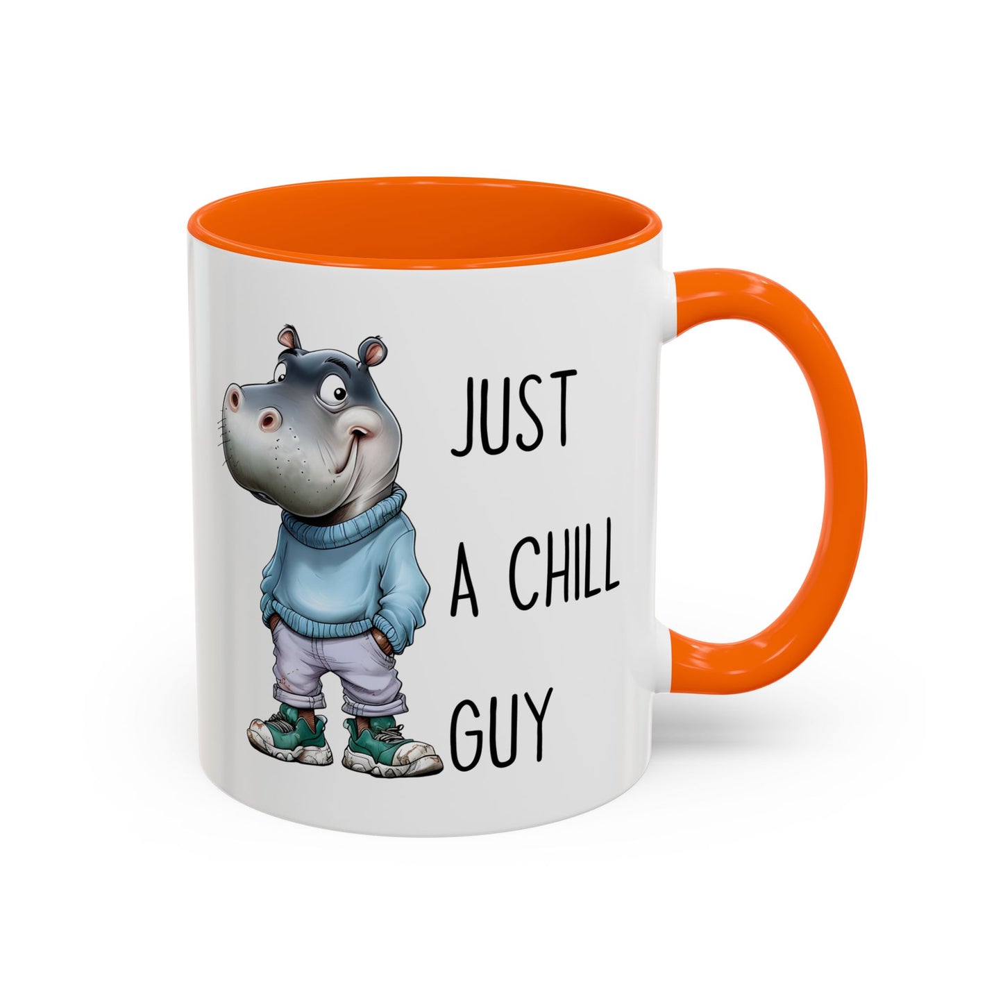 Just a Chill Guy Hippo Mug | Funny Animal Coffee Cup | Custom Made Gift for Hippo Lovers
