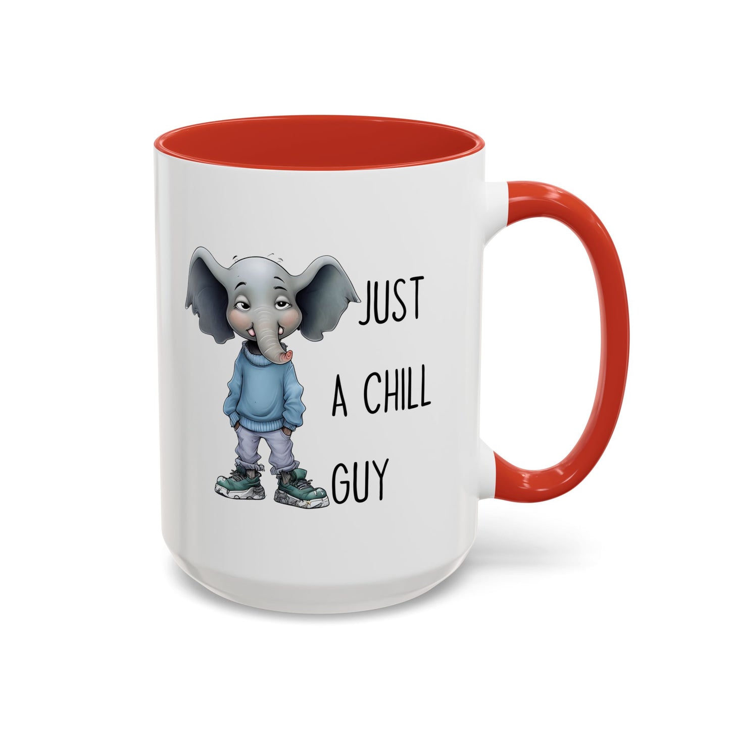 Just a Chill Guy Elephant Mug | Funny Animal Coffee Cup | Custom Made Gift for Elephant Lovers
