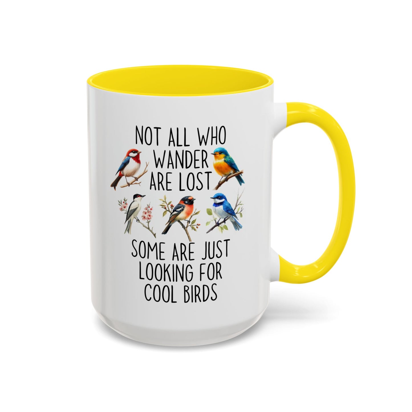Not All Who Wander Are Lost Birdwatching Mug | Cool Birds Coffee Cup | Custom Made Gift for Bird Lovers & Nature Fans