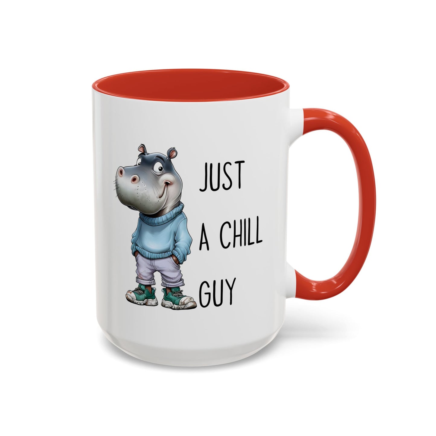 Just a Chill Guy Hippo Mug | Funny Animal Coffee Cup | Custom Made Gift for Hippo Lovers
