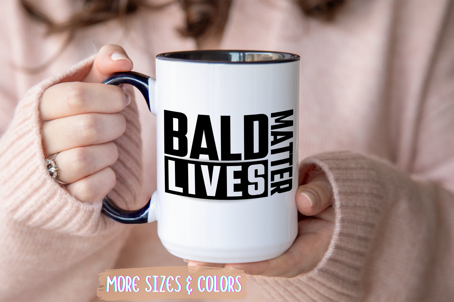Bald Lives Matter Mug – Funny Bald Head Coffee Cup | Hilarious Gift for Bald Men & Women