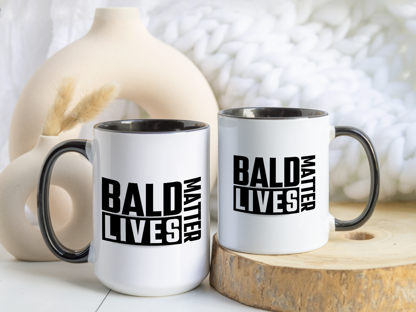 Bald Lives Matter Mug – Funny Bald Head Coffee Cup | Hilarious Gift for Bald Men & Women