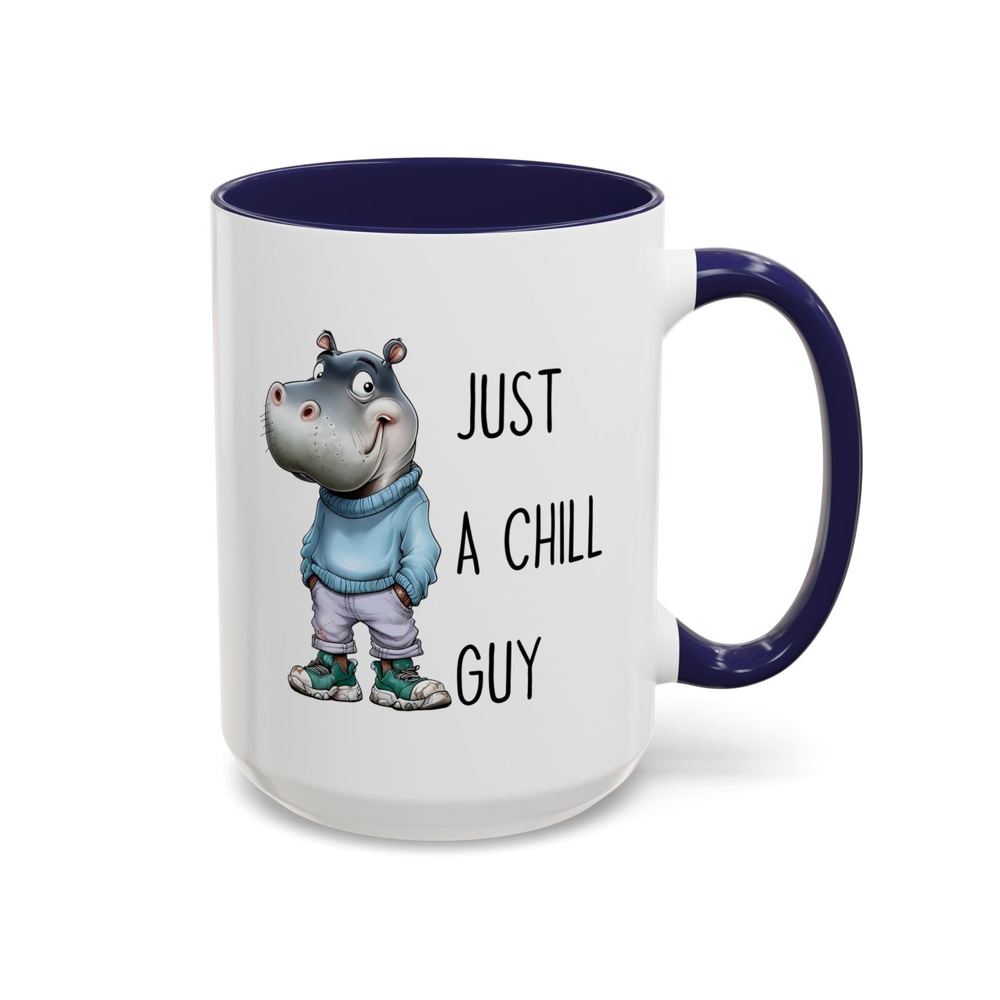 Just a Chill Guy Hippo Mug | Funny Animal Coffee Cup | Custom Made Gift for Hippo Lovers
