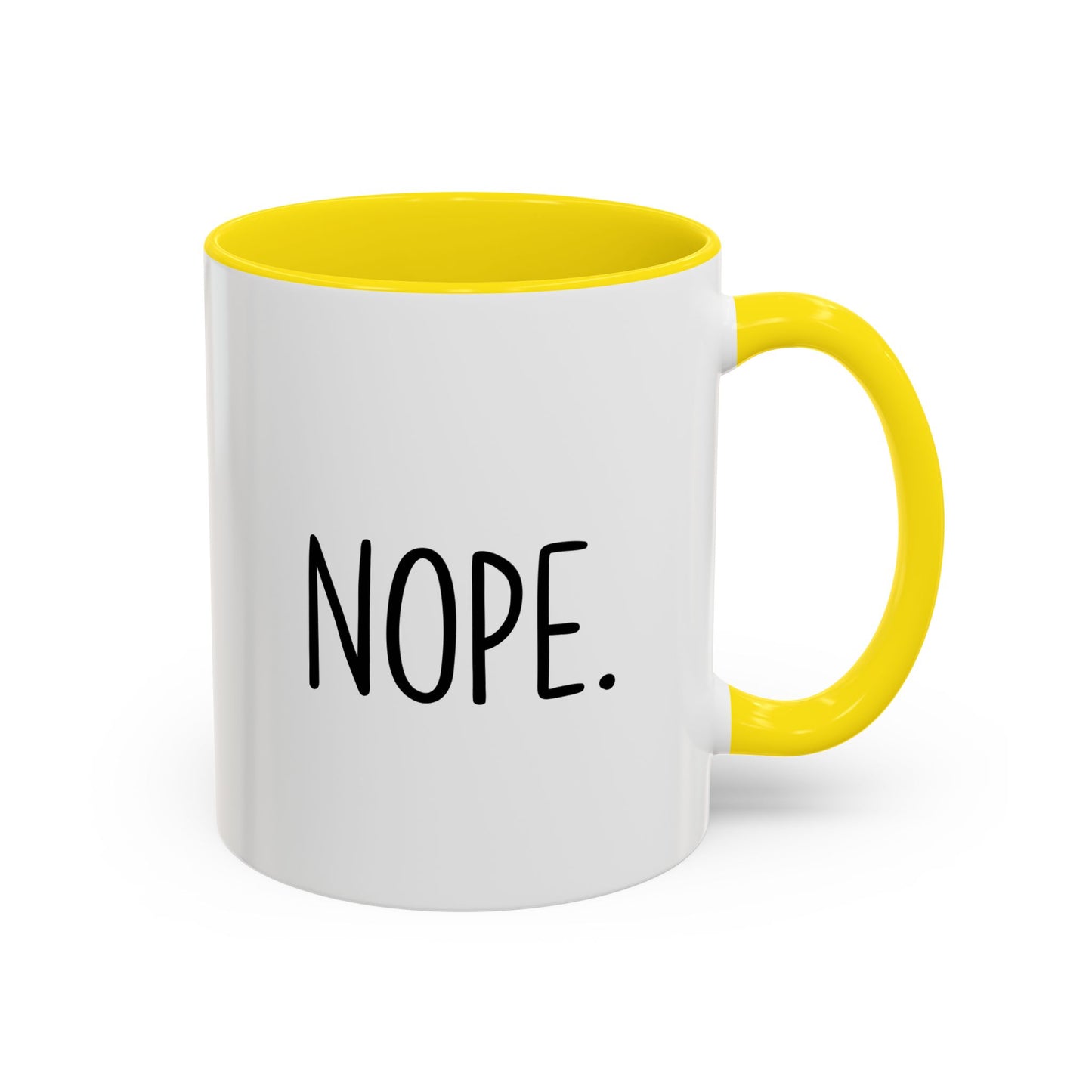 Minimalist Funny Mug – “Nope.” | Sarcastic Coffee Cup, Simple Office Humor Gift, Introvert Mug, Sassy Quote Cup