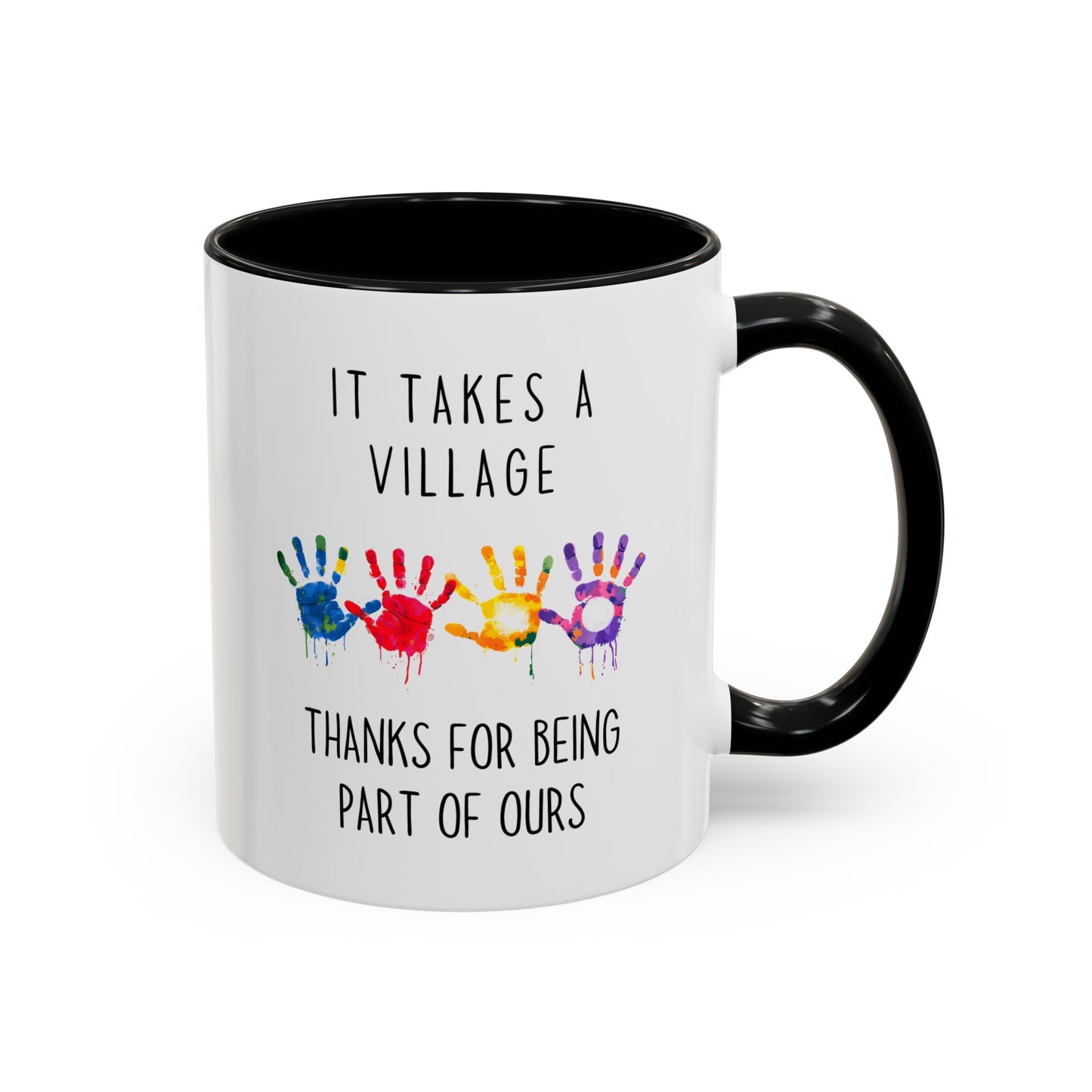 It Takes A Village Mug | Custom Made Thank You Gift | Teacher, Caregiver, or Team Appreciation Coffee Cup